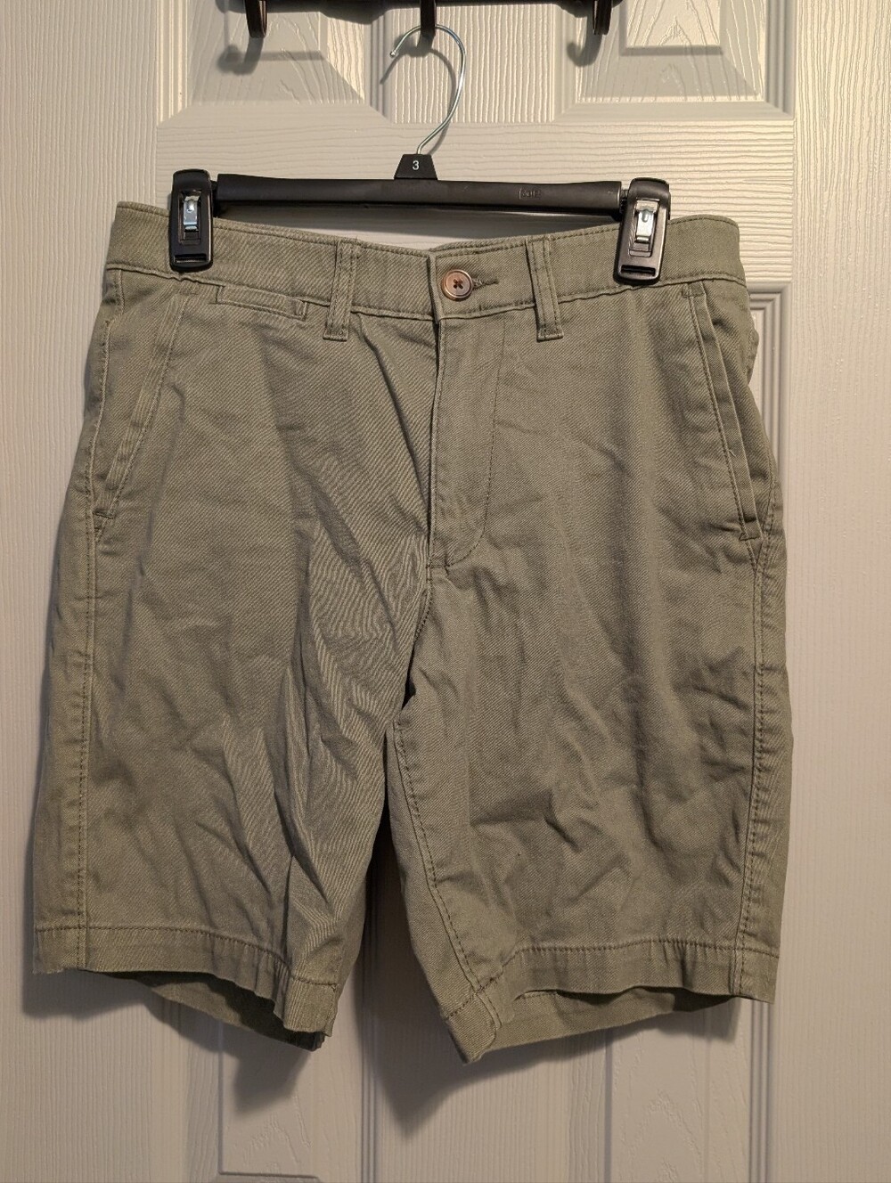 Men's Olive Green Cotton Shorts